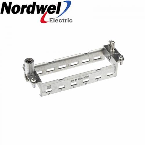 HARTING | 9140240303 | Connector Accessories Hinged Frame Straight Zinc Die Cast