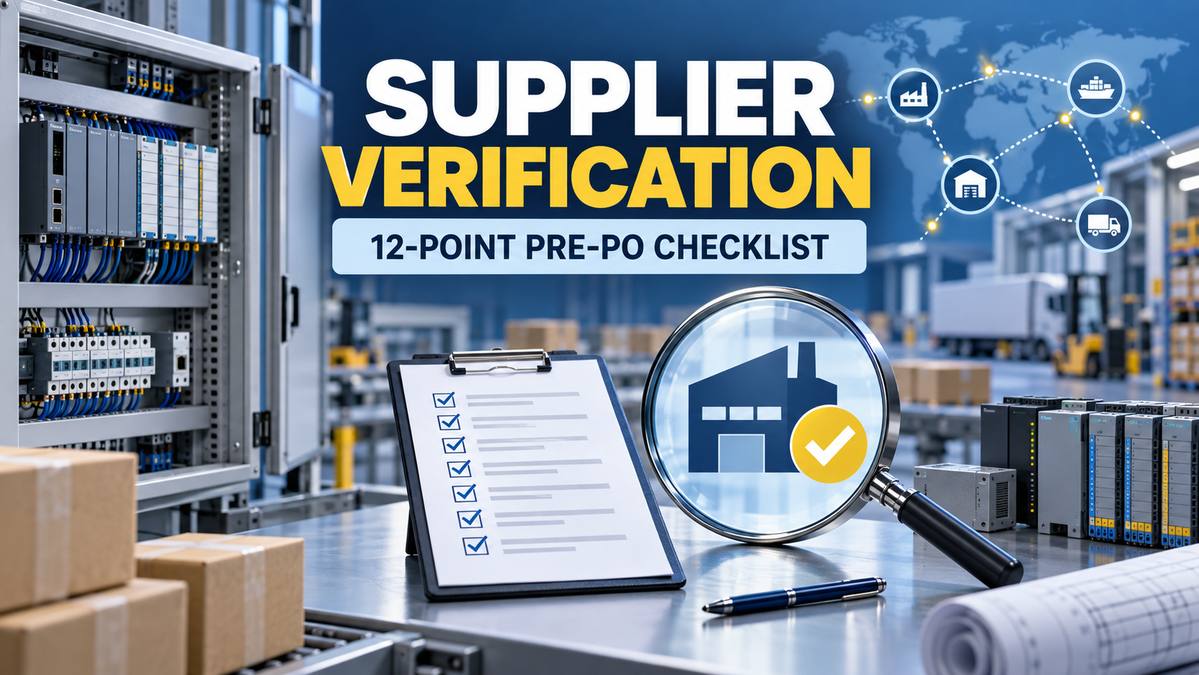 How to Verify an Industrial Automation Parts Supplier Before You Issue a PO
